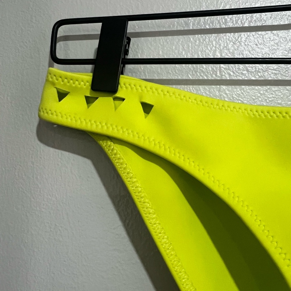 Neon Yellow Cutout Triangle Bikini Set - Picture 11 of 14